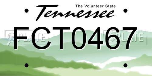FCT0467 Tennessee License Plate