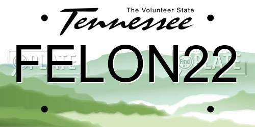 FELON22 Tennessee License Plate