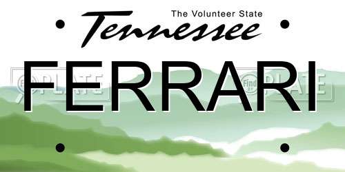 FERRARI Tennessee License Plate