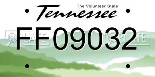 FF09032 Tennessee License Plate