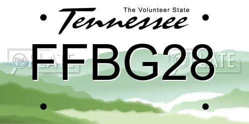 FFBG28 Tennessee License Plate