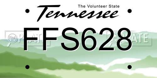FFS628 Tennessee License Plate