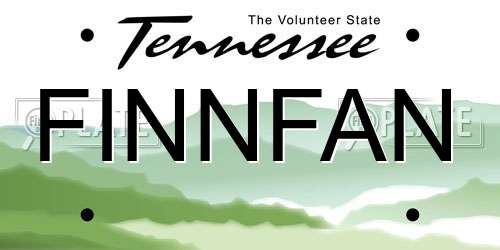 FINNFAN Tennessee License Plate