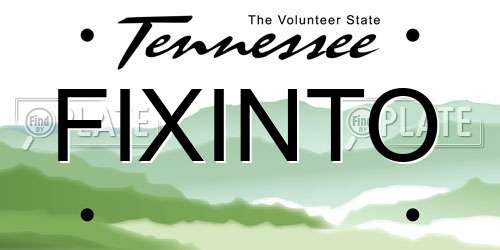 FIXINTO Tennessee License Plate