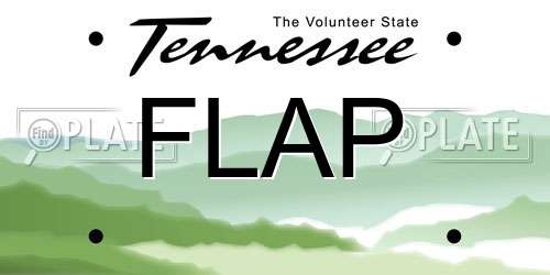 FLAP Tennessee License Plate