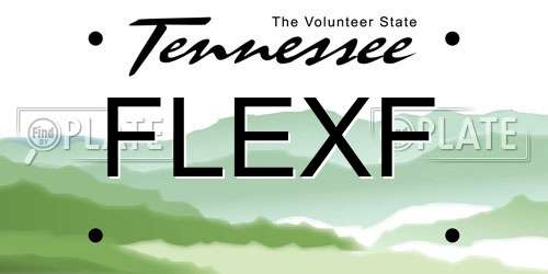 FLEXF Tennessee License Plate