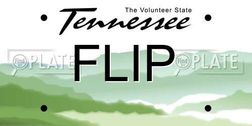 FLIP Tennessee License Plate