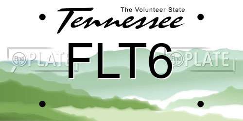 FLT6 Tennessee License Plate