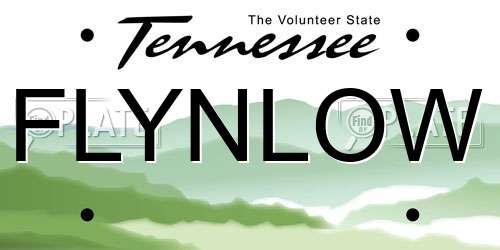 FLYNLOW Tennessee License Plate