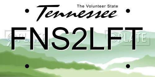 FNS2LFT Tennessee License Plate