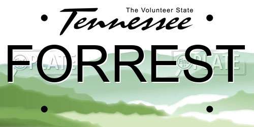 FORREST Tennessee License Plate