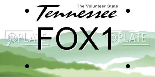 FOX1 Tennessee License Plate