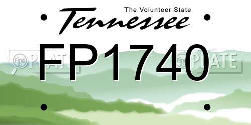 FP1740 Tennessee License Plate