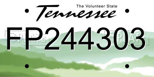 FP244303 Tennessee License Plate