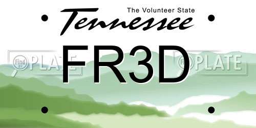 FR3D Tennessee License Plate