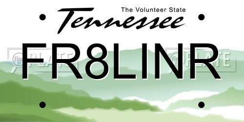 FR8LINR Tennessee License Plate