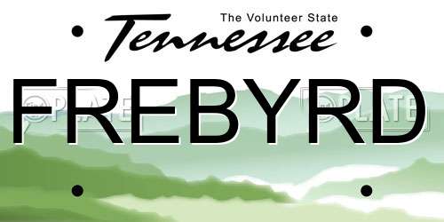 FREBYRD Tennessee License Plate