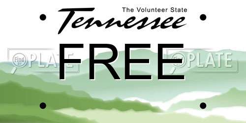 FREE Tennessee License Plate