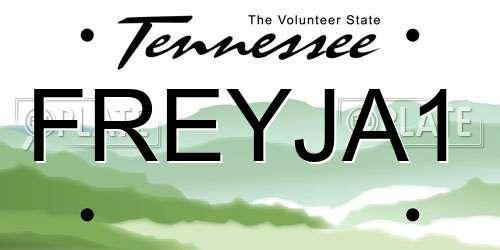 FREYJA1 Tennessee License Plate