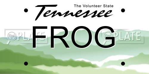 FROG Tennessee License Plate