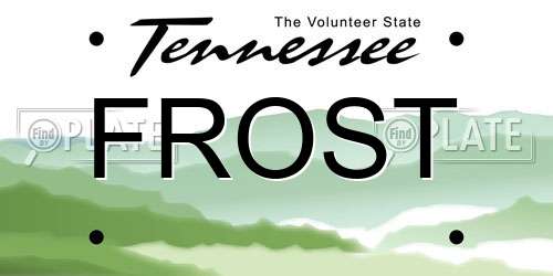 FROST Tennessee License Plate