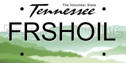 FRSHOIL Tennessee License Plate