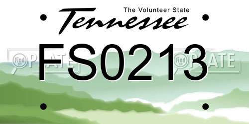 FS0213 Tennessee License Plate