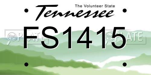 FS1415 Tennessee License Plate