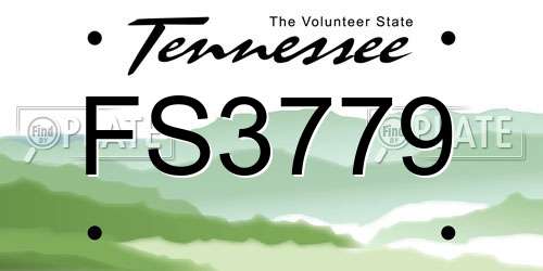FS3779 Tennessee License Plate