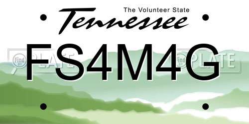 FS4M4G Tennessee License Plate