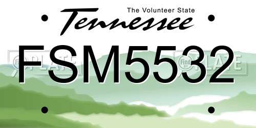 FSM5532 Tennessee License Plate