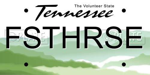 FSTHRSE Tennessee License Plate
