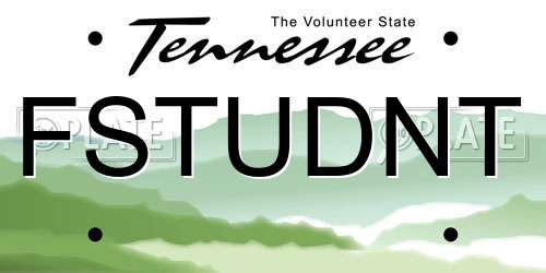 FSTUDNT Tennessee License Plate