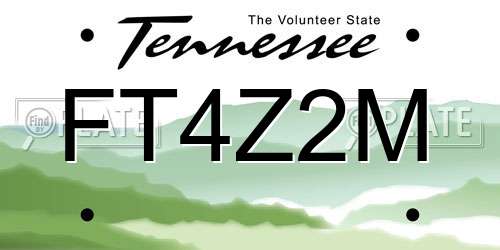 FT4Z2M Tennessee License Plate
