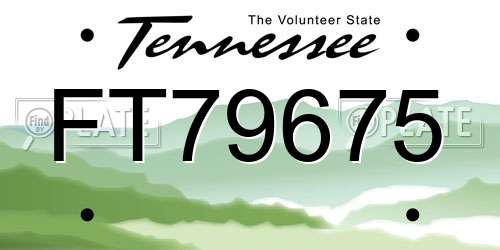 FT79675 Tennessee License Plate