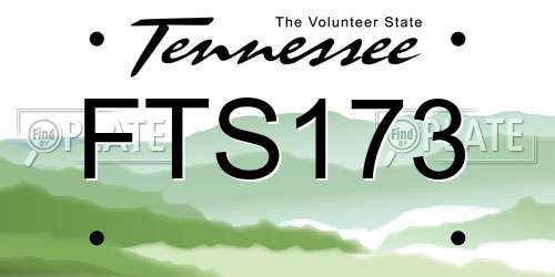 FTS173 Tennessee License Plate