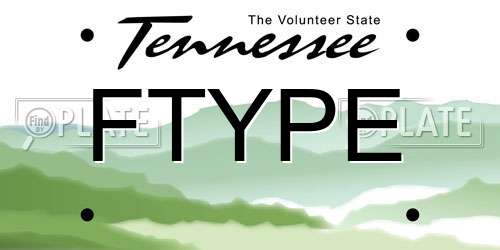 FTYPE Tennessee License Plate