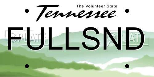 FULLSND Tennessee License Plate