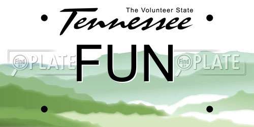 FUN Tennessee License Plate