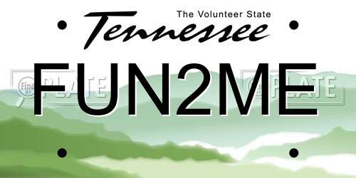 FUN2ME Tennessee License Plate