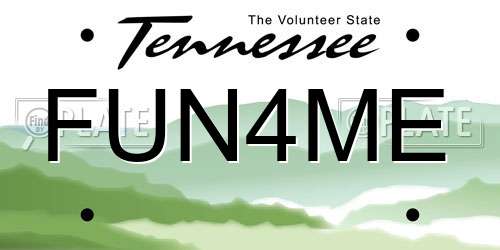 FUN4ME Tennessee License Plate