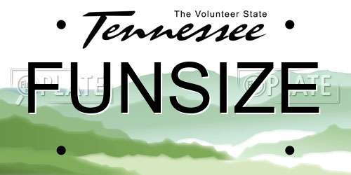 FUNSIZE Tennessee License Plate