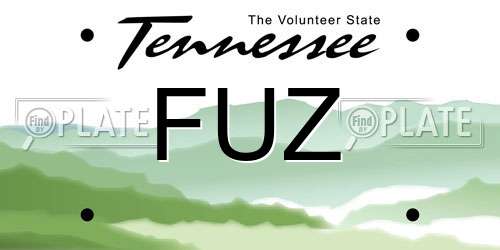 FUZ Tennessee License Plate