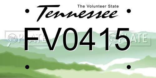 FV0415 Tennessee License Plate