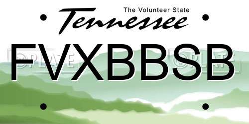 FVXBBSB Tennessee License Plate