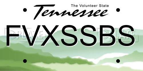 FVXSSBS Tennessee License Plate