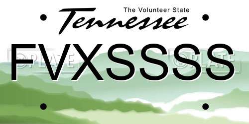 FVXSSSS Tennessee License Plate