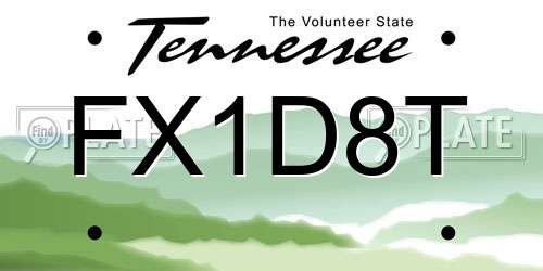 FX1D8T Tennessee License Plate