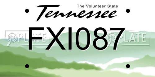 FXI087 Tennessee License Plate