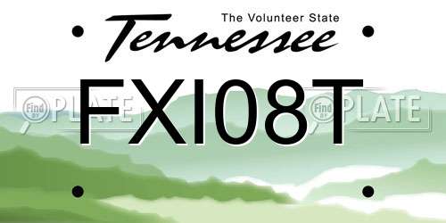 FXI08T Tennessee License Plate